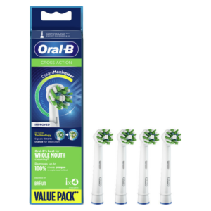 Oral-B Cross Action CleanMaximiser Value Pack με τεχνολογία Clean Maximiser Ανταλλακτικές Κεφαλές για Ηλεκτρική Οδοντόβουρτσα 4τμχ