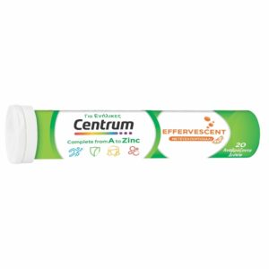 Centrum A to Zinc Βιταμίνη για Ενέργεια & Ανοσοποιητικό Πορτοκάλι 20 αναβράζοντα δισκία