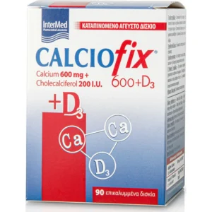 Calciofix Calcium 600mg & D3 200IU 90 δισκία