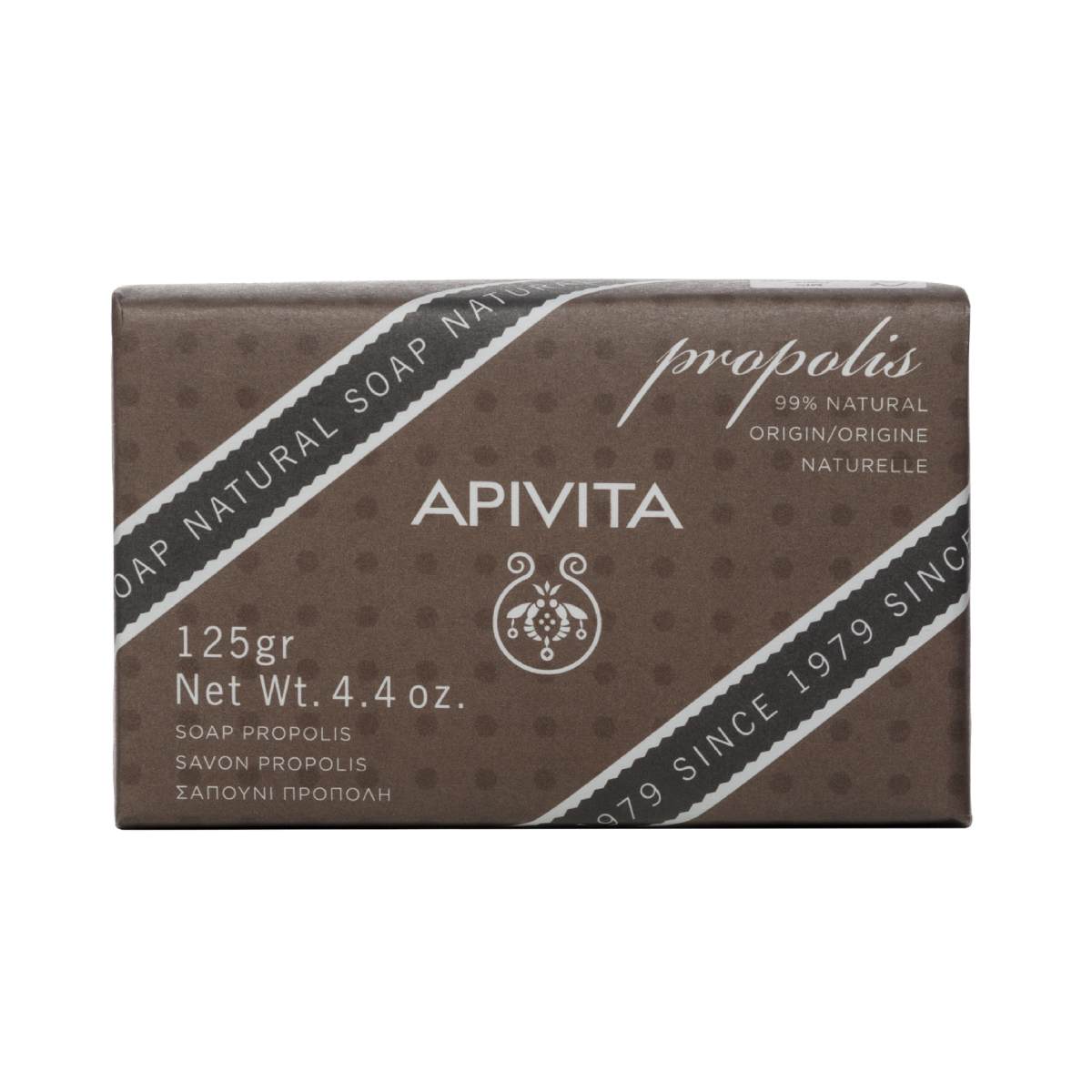 APIVITA Σαπούνι Πρόπολη 125gr με Πρόπολη & Αιθέριο Έλαιο Θυμάρι. Φυσική Μπάρα Σαπουνιού που Καθαρίζει σε Βάθος & Προσφέρει Ήπια Αντισηπτική Δράση. Ιδανικό για Λιπαρό Δέρμα.
