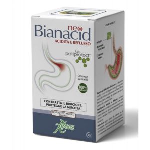 Aboca Neo Bianacid Συμπλήρωμα Διατροφής Οξύτητα & Παλινδρόμηση για την Καούρα & τον Πόνο 45 tabs