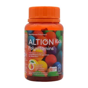 Altion Kids Polyvitamins Πολυβιταμινούχο Συμπλήρωμα Διατροφής με 14 Βιταμίνες & Μέταλλα 60 μασώμενες ταμπλέτες