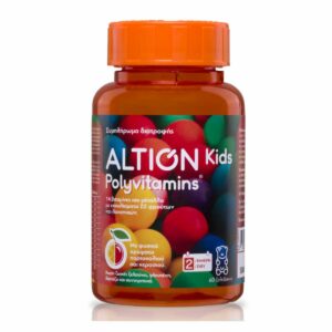 Altion Kids Polyvitamins Πολυβιταμινούχο Συμπλήρωμα Διατροφής με 14 Βιταμίνες & Μέταλλα 60 μασώμενες ταμπλέτες Πορτοκάλι Κεράσι