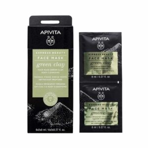 Apivita Express Beauty Green Clay Μάσκα Προσώπου για Καθαρισμό με Άργιλο 16ml
