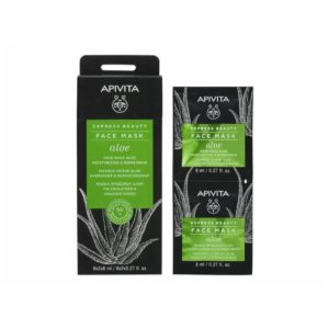 Apivita Express Beauty Μάσκα Ενυδάτωσης με Αλόη 2x8ml