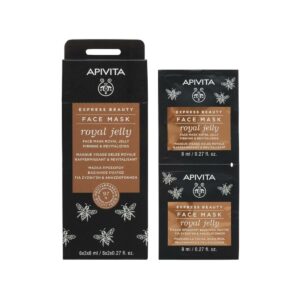 Apivita Express Beauty Μάσκα Προσώπου με Βασιλικό Πολτό για Σύσφιξη & Αναζωογόνηση 2x8ml