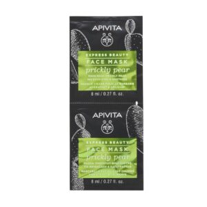 Apivita Express Beauty Μάσκα Προσώπου με Φραγκόσυκο για Ενυδάτωση & Καταπράυνση 2x8ml