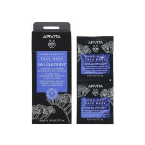 Apivita Moisturizing & Anti-pollution Face Mask With Sea Lavender 2x8ml