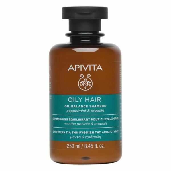 Apivita Oil Balance Shampoo with Peppermint & Propolis 250ml