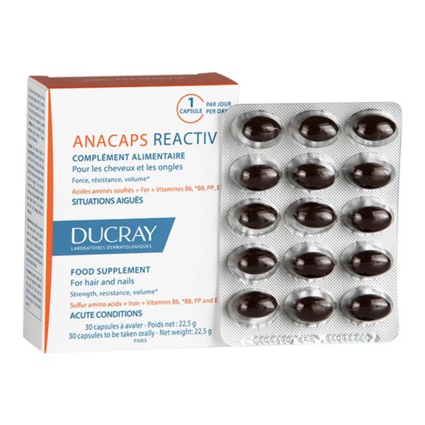 DUCRAY Anacaps Reactiv Συμπλήρωμα Διατροφής για τα Μαλλιά & τα Νύχια 30caps