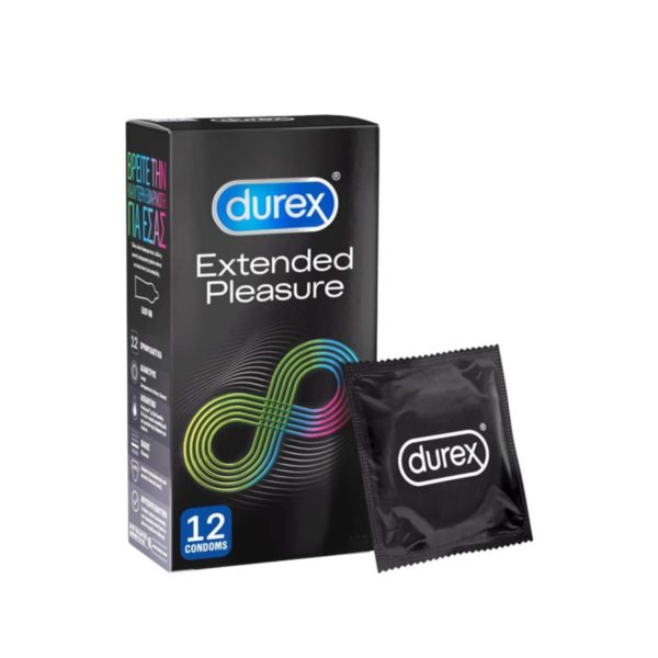 Durex Extended Pleasure Προφυλακτικά Για Απόλαυση Παρατεταμένης Διάρκειας 12 τεμάχια