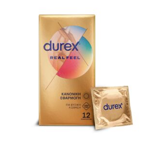 Durex Προφυλακτικά Real Feel χωρίς Λάτεξ 12τμχ