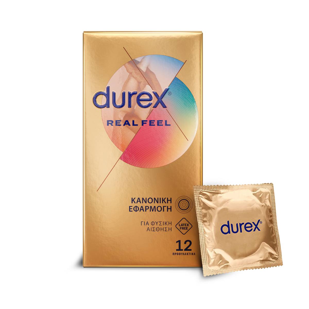 Durex Προφυλακτικά Real Feel χωρίς Λάτεξ 12τμχ