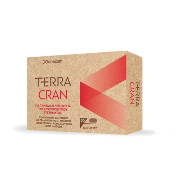 Genecom Terra Cran 30 ταμπλέτες Συμπλήρωμα διατροφής Κράνμπερι για την καλή υγεία του ουροποιητικού