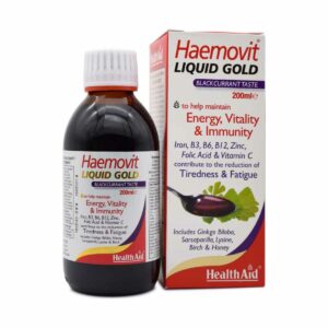 Health Aid Haemovit Liquid Gold 200 ml blackcurrant taste