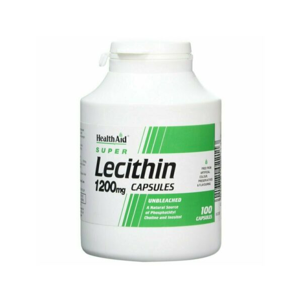 Health Aid Lecithin Συμπλήρωμα Διατροφής με Λεκιθίνη 1200mg 100 κάψουλες