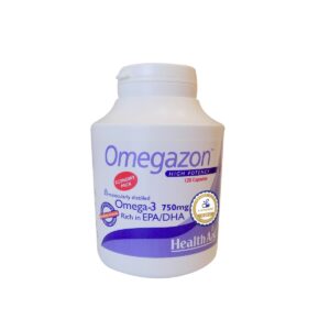 Health Aid Omegazon Συμπλήρωμα Διατροφής Ω3 Πολυακόρεστα Λιπαρά Οξέα Φυσιολογική Λειτουργία της Καρδιάς & Εγκεφάλου 750mg 120 κάψουλες