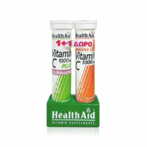 Health Aid Vitamin C 1000mg Plus Echinacea 20 αναβράζοντα δισκία & Vitamin C 1000mg Orange 20