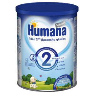 Humana Optimum 2 Βρεφικό Γάλα 2ης Ηλικίας, μετά τον 6ο μήνα, 350gr