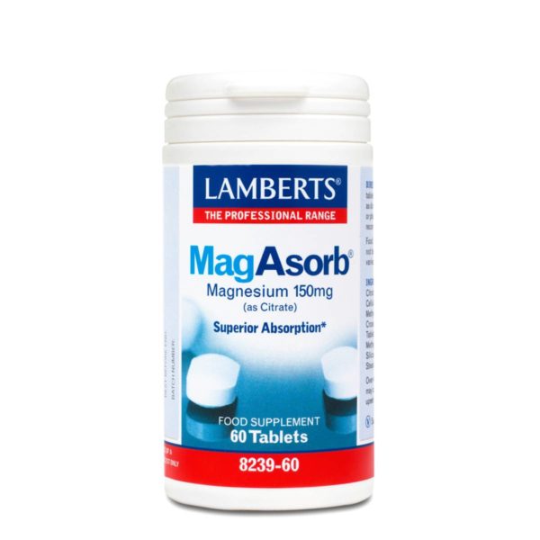 LAMBERTS MagAsorb Μαγνήσιο Υψηλής Απορρόφησης 60 Tablets
