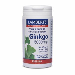 Lamberts Ginkgo Biloba Extract 6000mg 180 ταμπλέτες