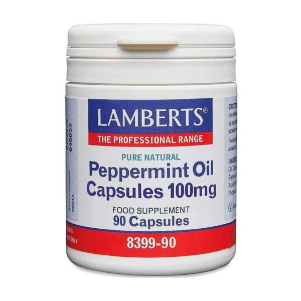Lamberts Peppermint Oil 100mg για το Σύνδρομο Ευερέθιστου Εντέρου 90 κάψουλες