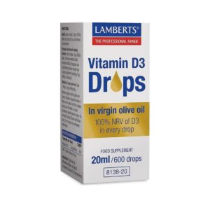 Lamberts Vitamin D3 Drops in Virgin Olive Oil 20ml