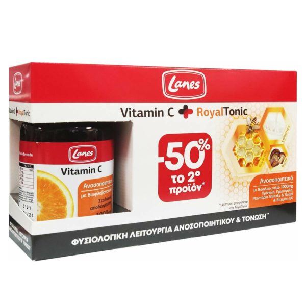 Lanes Vitamin C 1000mg 30 tabs & Royal Tonic 10 φιαλίδια x 10ml