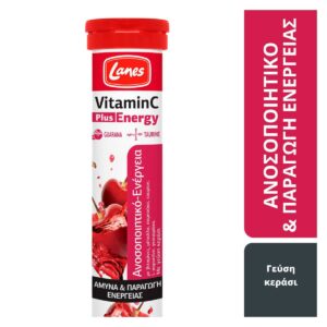 Lanes Vitamin C Plus Energy Βιταμίνη για Ενέργεια & Ανοσοποιητικό 500mg Κεράσι 20 αναβράζοντα δισκία