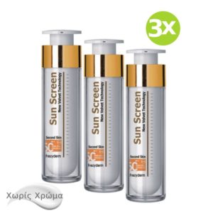 Frezyderm Sunscreen Velvet Face Cream SPF50+ Αντηλιακή Κρέμα Προσώπου Χωρίς Χρώμα SPF50+ 50ml (3x-Τμχ)