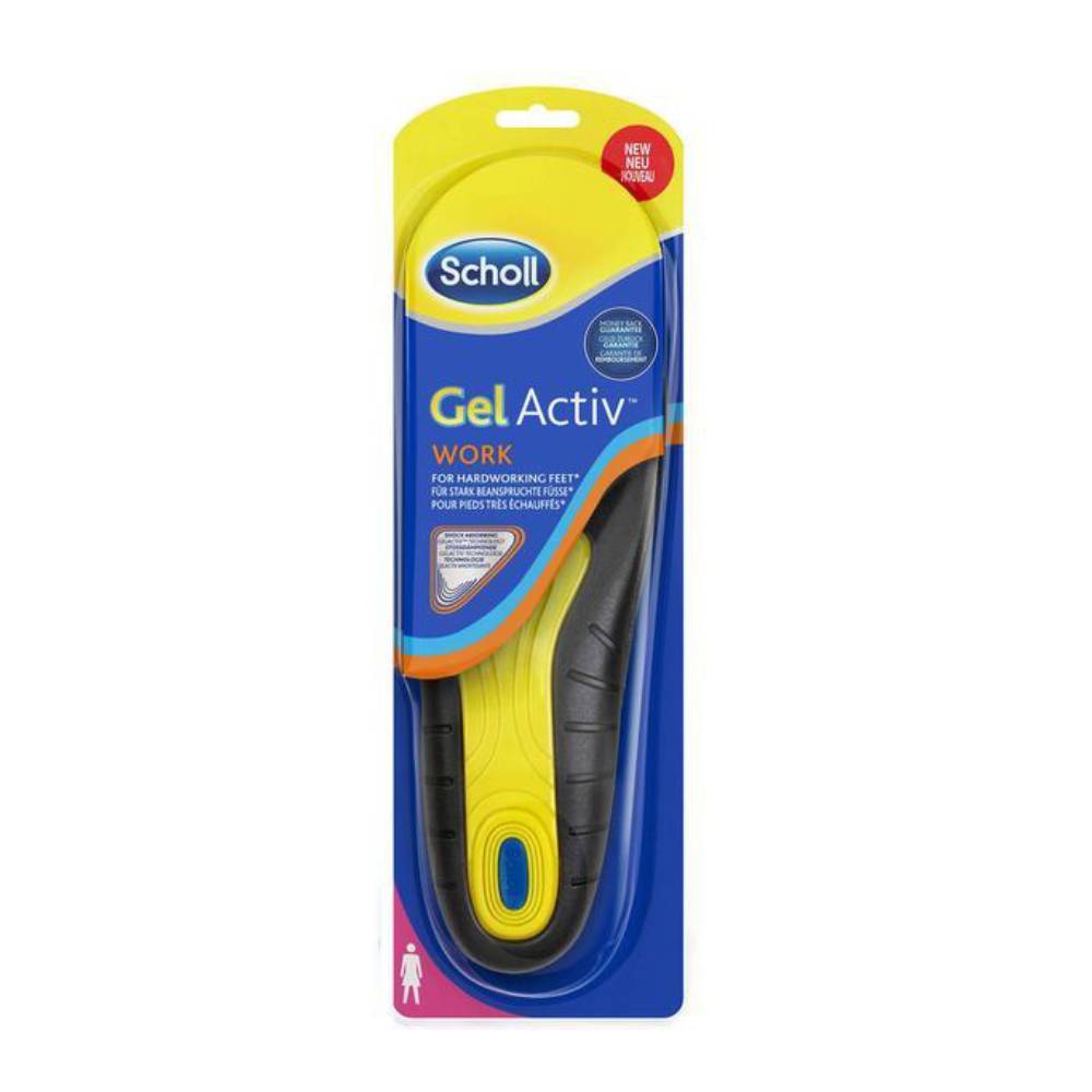 Scholl Gel Activ Work Ανατομικοί Πάτοι Παπουτσιών Εργασίας για Γυναίκες 37-41cm 2τμχ