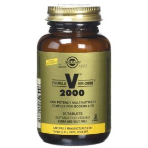 Solgar Formula VM-2000 Πολυβιταμίνη Υψηλής Ισχύος με Αμινοξέα Πεπτικά Ένζυμα Σούπερ Τροφές και Βιοφλαβονοειδή, 30 ταμπλέτες