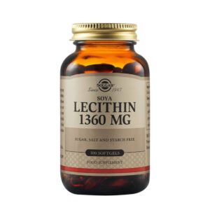 Solgar Lecithin 1360mg Λεκιθίνη Τόνωση Νευρικού & Ανοσοποιητικού Συστήματος 100 Soft Gels