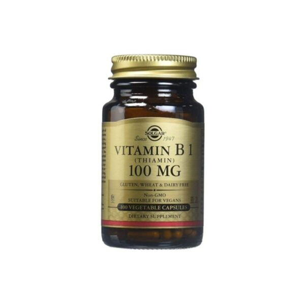 Solgar Vitamin B1 (Thiamin) 100mg 100 φυτικές κάψουλες