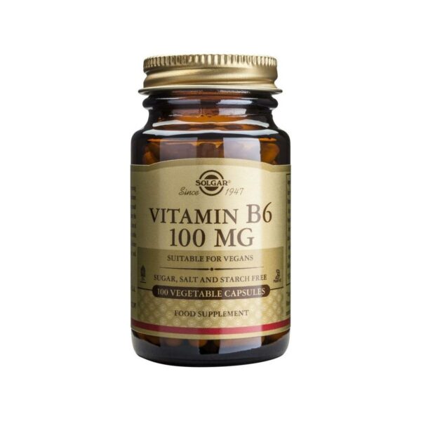 Solgar Vitamin B6 100mg 100 φυτικές κάψουλες Pharmacity