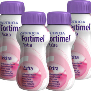 Nutricia Fortimel Extra 4 x 200ml Φράουλα Υπερπρωτεϊνικό Ρόφημα με γεύση Φράουλα