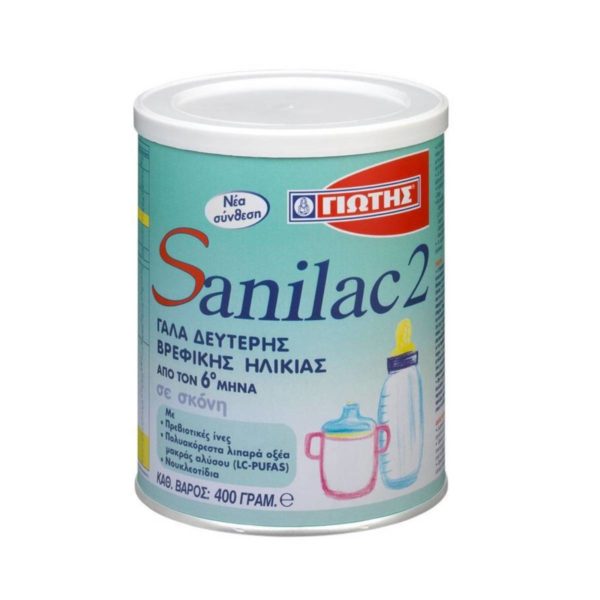Γιώτης Sanilac 2 Βρεφικό Γάλα Σε Σκόνη (Από 6 Μηνών) 400gr