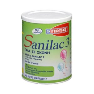 Γιώτης Sanilac 3, Γάλα σε Σκόνη από το 12o μήνα,400gr