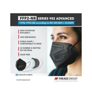 Μάσκα Υψηλής Προστασίας μιας Χρήσης Προστασία από Ιούς KN95 FFP2 Μαύρο, 20Τεμ.