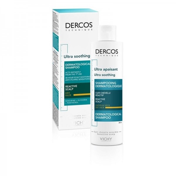 Vichy Dercos Ultra Soothing Σαμπουάν κατά της Ξηροδερμίας για Ξηρά Μαλλιά 200ml