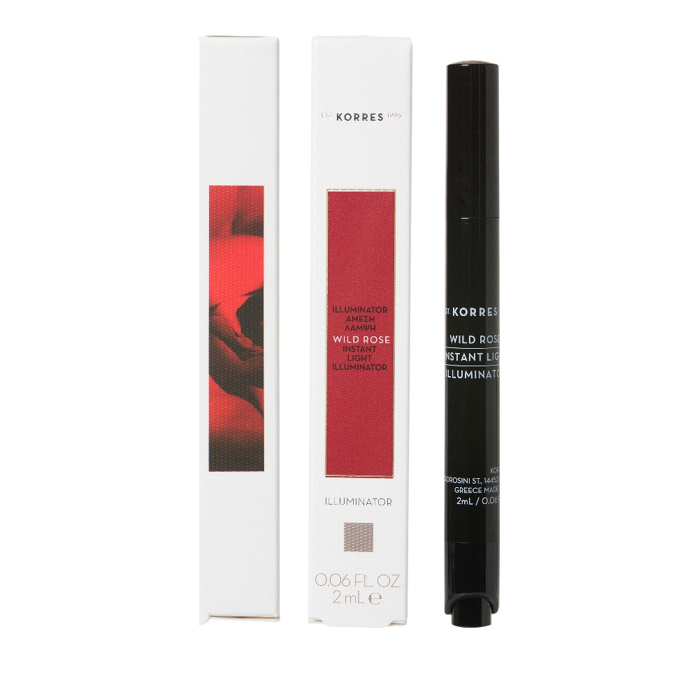 Korres Wild Rose Illuminator Concealer για Άμεση Λάμψη στα Μάτια & στα Ζυγωματικά, 2ml