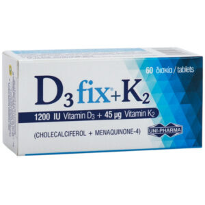 Uni-Pharma D3 Fix 1200iu + K2 45mg 60 δισκία