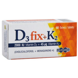 Uni-Pharma D3 Fix + K2 2000iu 45mg 60 ταμπλέτες