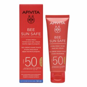 Apivita Bee Sun Safe Hydra Fresh Ενυδατική Κρέμα Gel Προσώπου με Χρώμα SPF50, 50ml