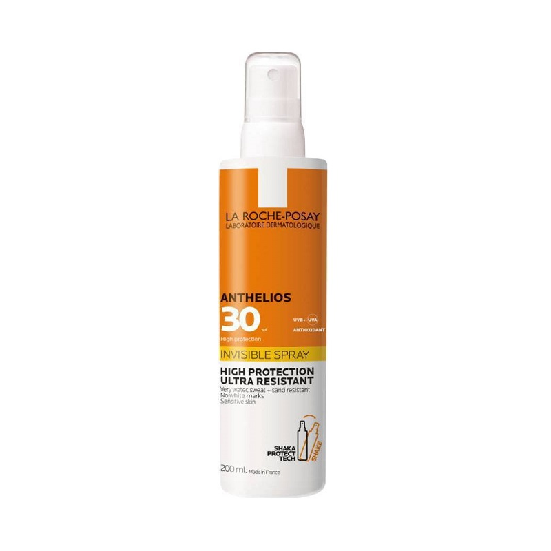 La Roche Posay Anthelios Insivible Spray Aόρατο Αντηλιακό Spray Σώματος με Υψηλή Προστασία Eυαίσθητες Eπιδερμίδες SPF30 200ml