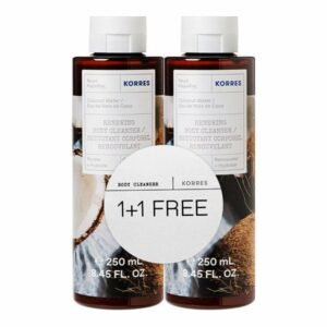 KORRES Αφρόλουτρο Gel Νερό Καρύδας 2 x 250ml (1+1 ΔΩΡΟ) Πακέτο Προσφοράς