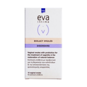 Intermed Eva Intima Biolact Ovules Disorders 10 Κολπικά Υπόθετα - Αποκατάσταση & Διατήρηση Κολπικής Χλωρίδας
