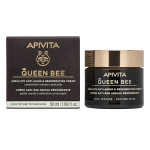 Apivita Queen Bee Absolute Anti-Aging & Regenerating Cream Kρέμα Απόλυτης Αντιγήρανσης & Αναγέννησης Πλούσιας Υφής, 50ml