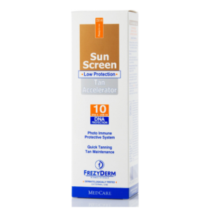 Frezyderm Sun Screen Tan Accelerator SPF10 Αντηλιακό προσώπου & σώματος,Επιταχυντές Μαυρίσματος 150ml
