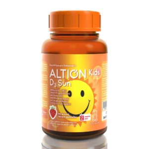 Altion Kids D3 Sun Παιδικό Συμπλήρωμα Διατροφής Φράουλα 60 ζελεδάκια